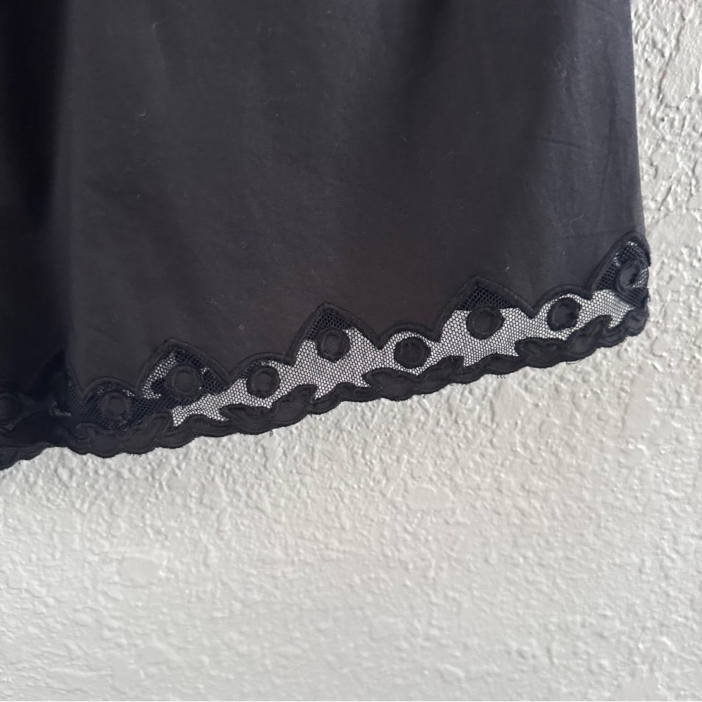 Ulla Johnson Black Cotton Tie Waist Shorts Lace Trim Size 0 - Picture 5 of 12